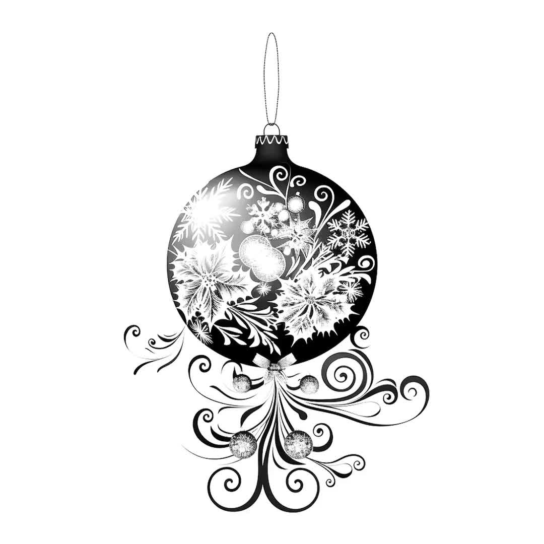線描オーナメント１２００ クリスマスオーナメントPhotoshopブラシ＆Procreateスタンプ - 100種類